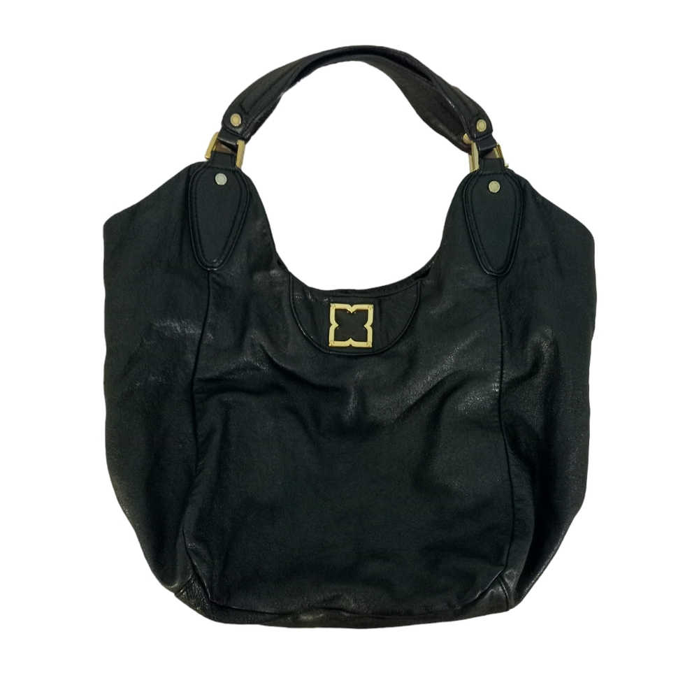 BCBGMaxAzria Leather Hobo Shoulder Bag.